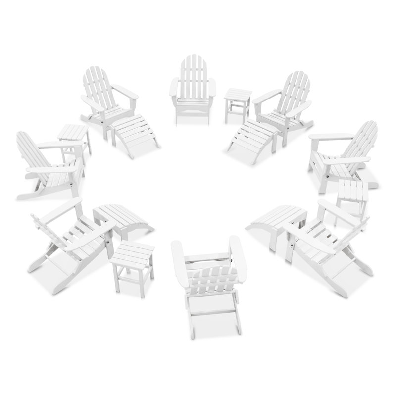 Three Posts™ Hartington 16 Piece Plastic/Resin Adirondack Chair with